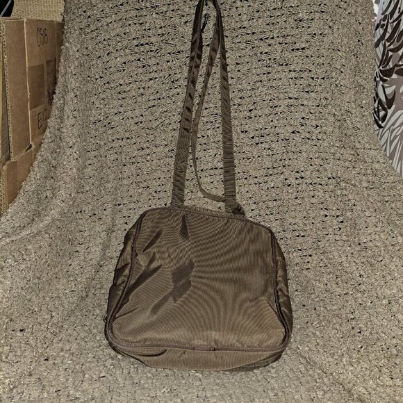 RONCATO-90's Vintage Brown Nylon Shoulder Bag-Medium-Near Mint Pre-Owned - Picture 4 of 6